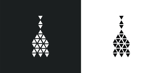 polygonal triangles guitar icon isolated in white and black colors. polygonal triangles guitar outline vector icon from geometry collection for web, mobile apps and ui.