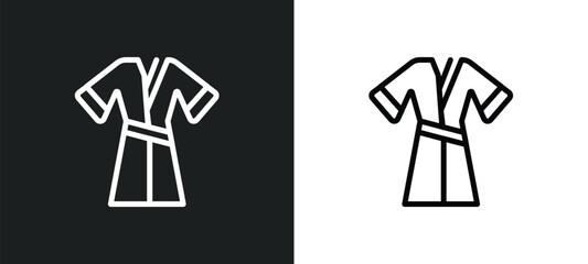 robe icon isolated in white and black colors. robe outline vector icon from greece collection for web, mobile apps and ui.