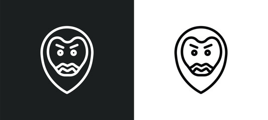 aristotle icon isolated in white and black colors. aristotle outline vector icon from greece collection for web, mobile apps and ui.