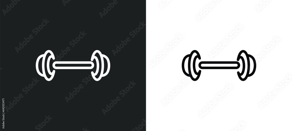 Aufkleber exercising dumbbell icon isolated in white and black colors. exercising dumbbell outline vector icon