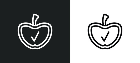 good diet icon isolated in white and black colors. good diet outline vector icon from gym and fitness collection for web, mobile apps and ui.