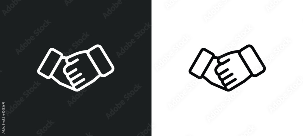 Poster friend icon isolated in white and black colors. friend outline vector icon from hands and gestures c