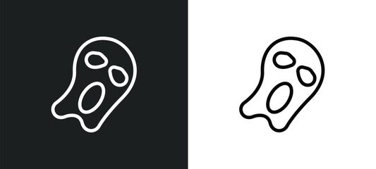 halloween ghost icon isolated in white and black colors. halloween ghost outline vector icon from halloween collection for web, mobile apps and ui.