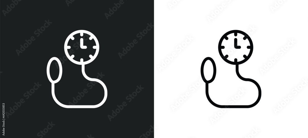 Poster tonometer icon isolated in white and black colors. tonometer outline vector icon from health and med