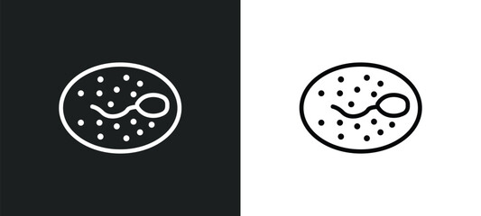 spermatozoon icon isolated in white and black colors. spermatozoon outline vector icon from health and medical collection for web, mobile apps and ui.