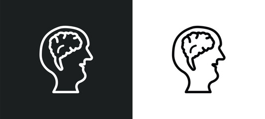 neurology icon isolated in white and black colors. neurology outline vector icon from health and medical collection for web, mobile apps and ui.