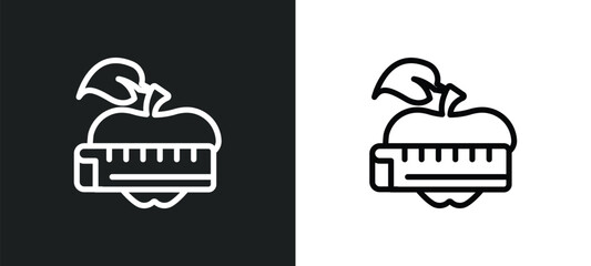 nutrition icon isolated in white and black colors. nutrition outline vector icon from health collection for web, mobile apps and ui.