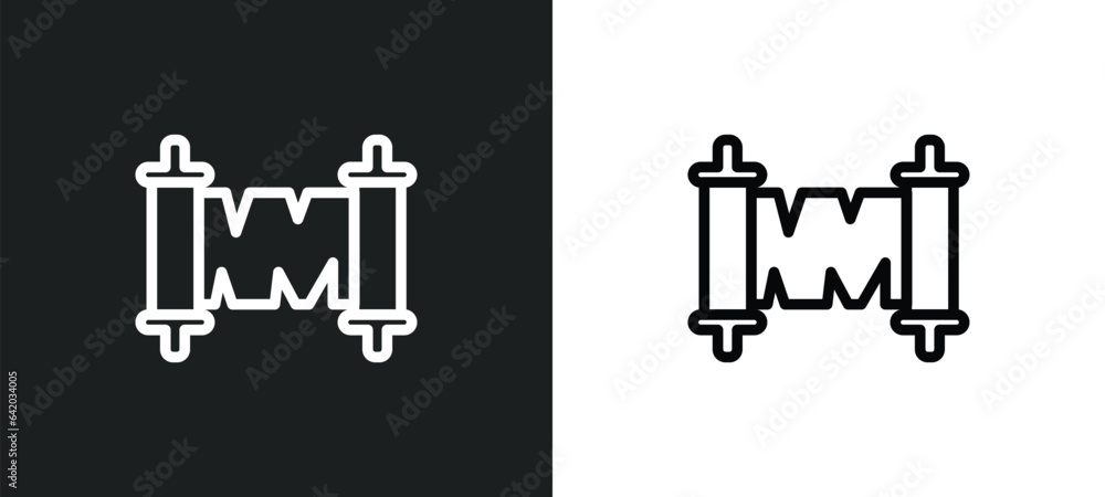 Poster old paper icon isolated in white and black colors. old paper outline vector icon from history collec