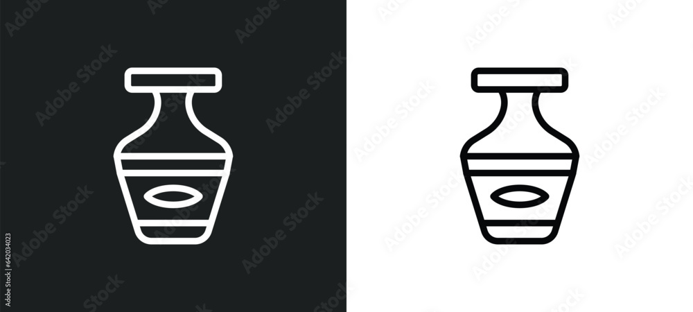 Poster vase icon isolated in white and black colors. vase outline vector icon from history collection for w