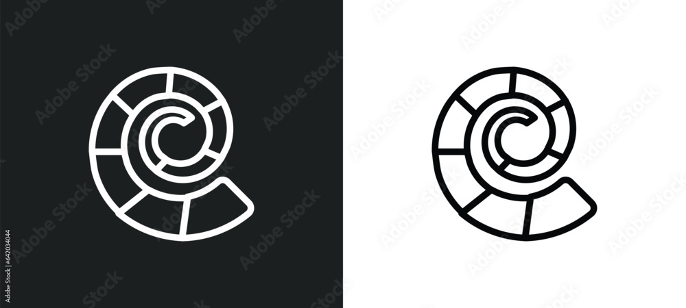 Poster fossil icon isolated in white and black colors. fossil outline vector icon from history collection f
