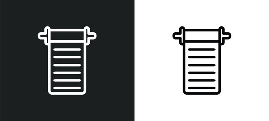paper icon isolated in white and black colors. paper outline vector icon from history collection for web, mobile apps and ui.