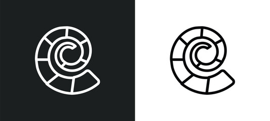 fossil icon isolated in white and black colors. fossil outline vector icon from history collection for web, mobile apps and ui. © Premium Art