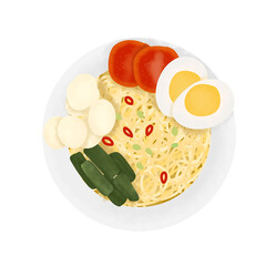 Noodle Food Illustration