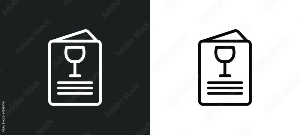 Poster menu icon isolated in white and black colors. menu outline vector icon from hotel collection for web