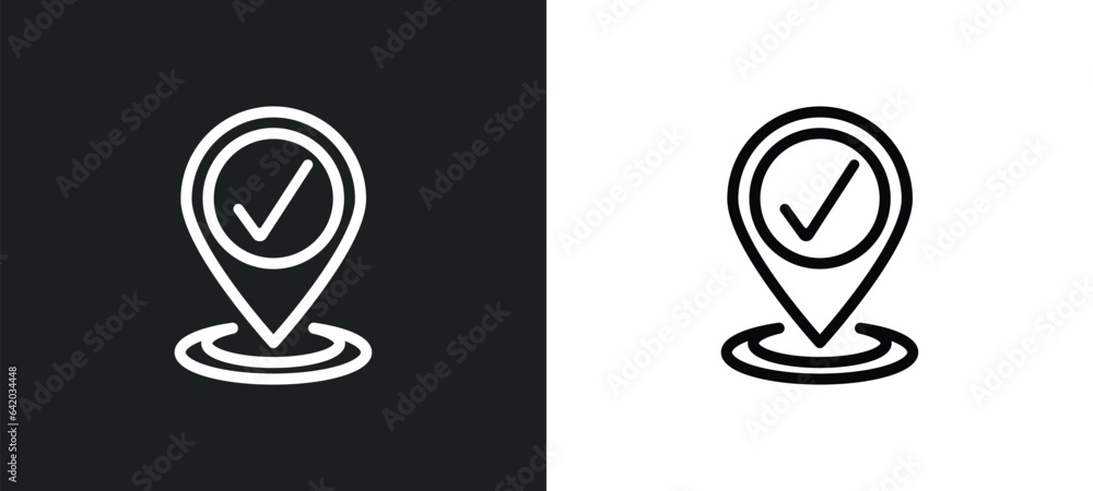 Aufkleber check in icon isolated in white and black colors. check in outline vector icon from accommodation co