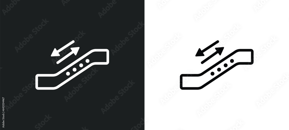 Poster or icon isolated in white and black colors. or outline vector icon from accommodation collection for
