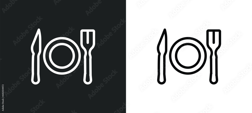 Poster breakfast icon isolated in white and black colors. breakfast outline vector icon from accommodation 