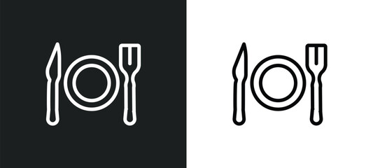 breakfast icon isolated in white and black colors. breakfast outline vector icon from accommodation collection for web, mobile apps and ui.