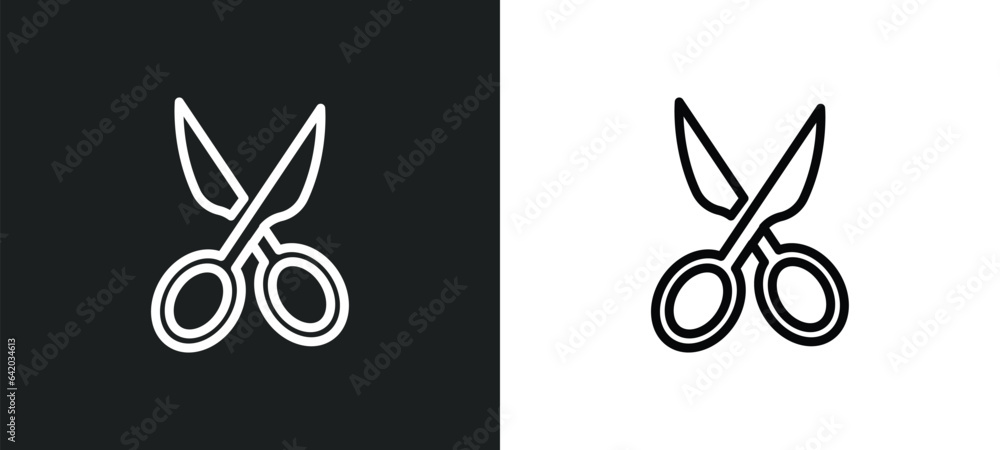 Poster nail scissors icon isolated in white and black colors. nail scissors outline vector icon from hygien