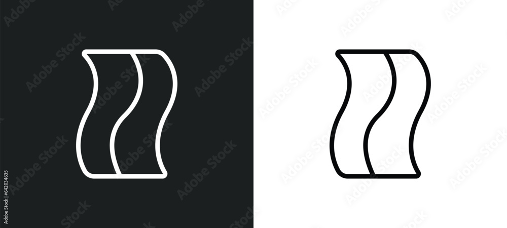 Poster face towel icon isolated in white and black colors. face towel outline vector icon from hygiene coll