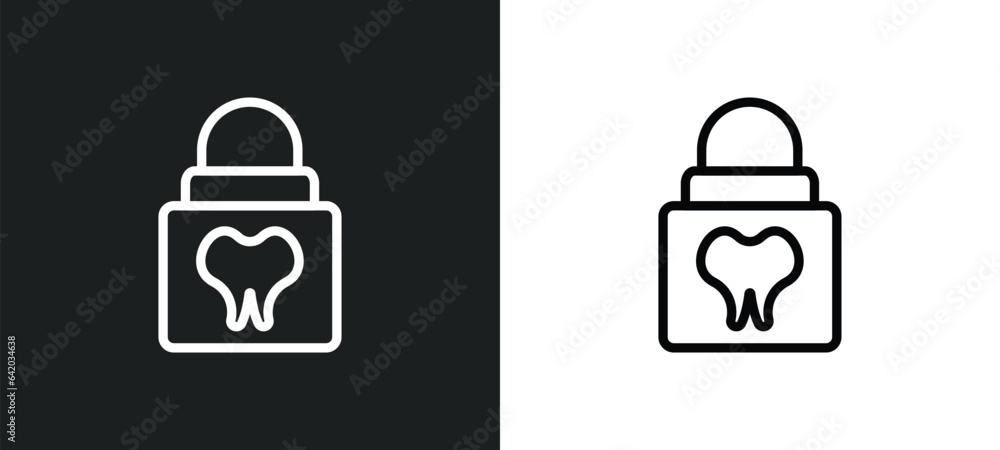 Poster flossing icon isolated in white and black colors. flossing outline vector icon from hygiene collecti