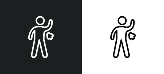 body odour icon isolated in white and black colors. body odour outline vector icon from hygiene collection for web, mobile apps and ui.