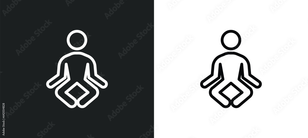 Poster guru icon isolated in white and black colors. guru outline vector icon from india collection for web