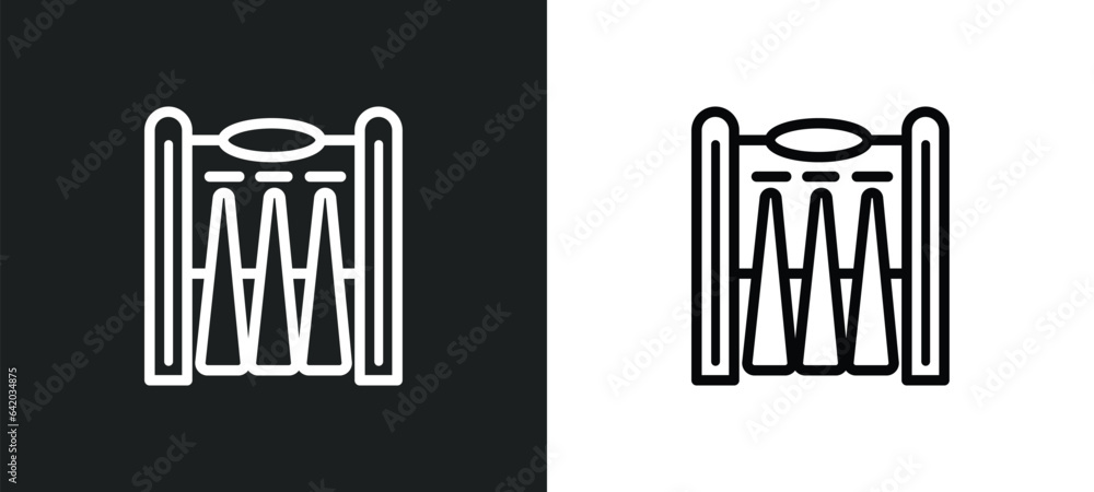 Poster hydro power generation icon isolated in white and black colors. hydro power generation outline vecto