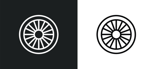 ashoka icon isolated in white and black colors. ashoka outline vector icon from india collection for web, mobile apps and ui.