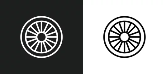 Fotobehang ashoka icon isolated in white and black colors. ashoka outline vector icon from india collection for web, mobile apps and ui. © Premium Art
