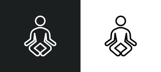 guru icon isolated in white and black colors. guru outline vector icon from india collection for web, mobile apps and ui.