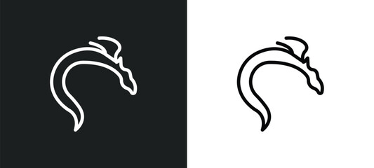 kali icon isolated in white and black colors. kali outline vector icon from india collection for web, mobile apps and ui.