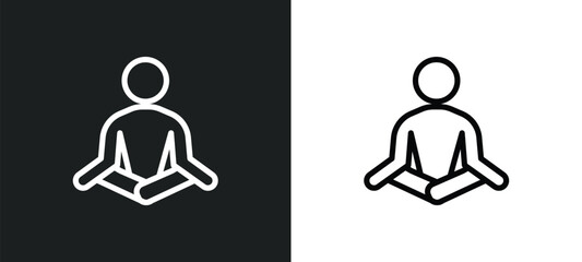 lakshmi icon isolated in white and black colors. lakshmi outline vector icon from india collection for web, mobile apps and ui.