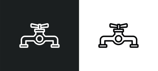 pipes icon isolated in white and black colors. pipes outline vector icon from industry collection for web, mobile apps and ui.