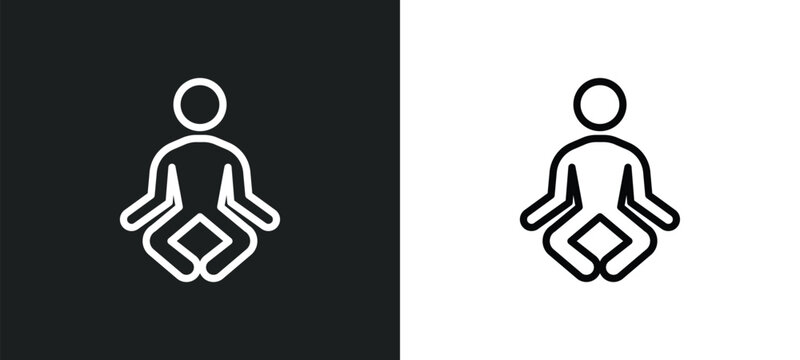 guru icon isolated in white and black colors. guru outline vector icon from india collection for web, mobile apps and ui.