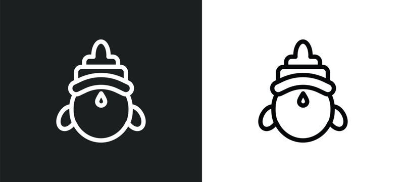 sarai icon isolated in white and black colors. sarai outline vector icon from india collection for web, mobile apps and ui.
