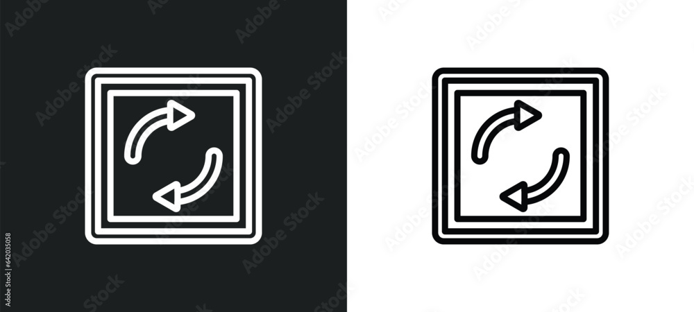 Aufkleber update icon isolated in white and black colors. update outline vector icon from infographics collect