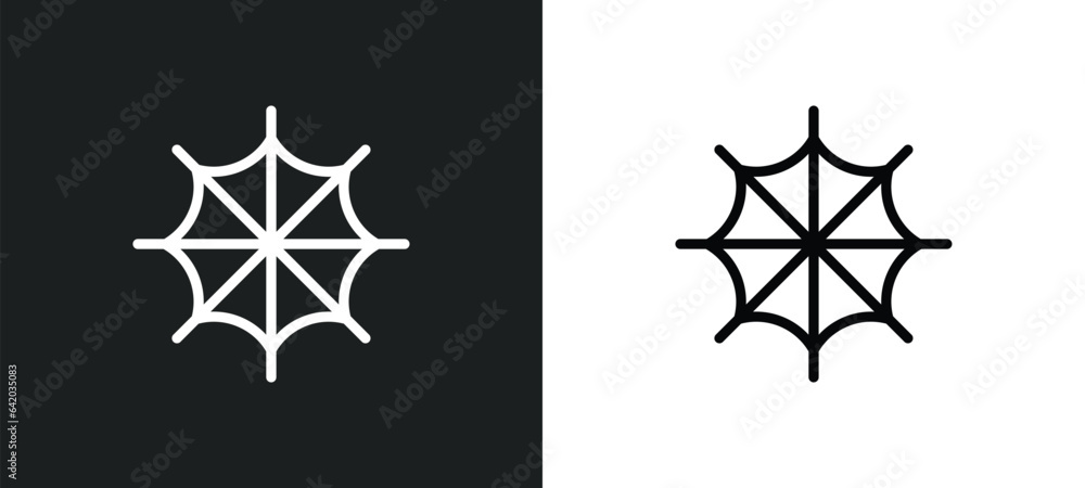 Poster cobweb icon isolated in white and black colors. cobweb outline vector icon from infographics collect
