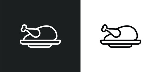 broiler icon isolated in white and black colors. broiler outline vector icon from kitchen collection for web, mobile apps and ui. - obrazy, fototapety, plakaty