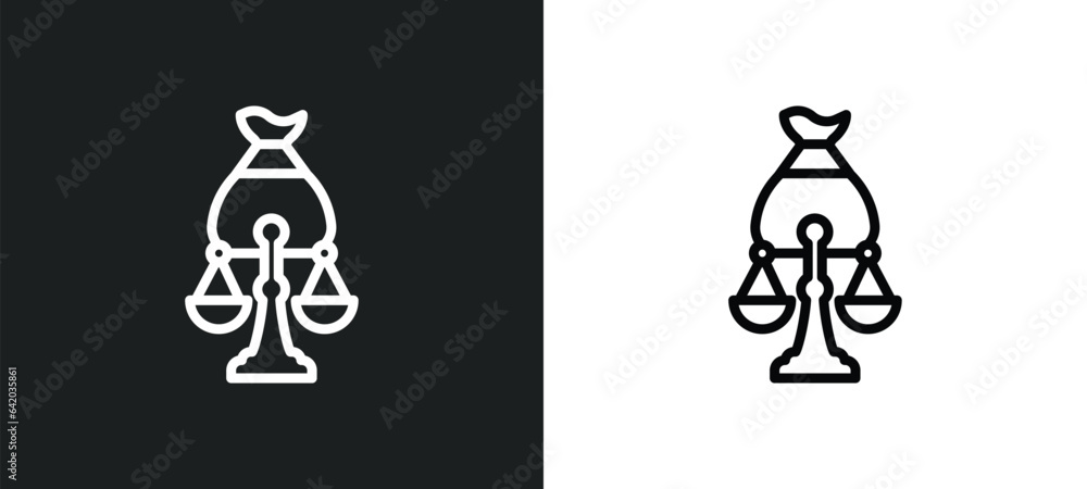 Aufkleber inheritance law icon isolated in white and black colors. inheritance law outline vector icon from la