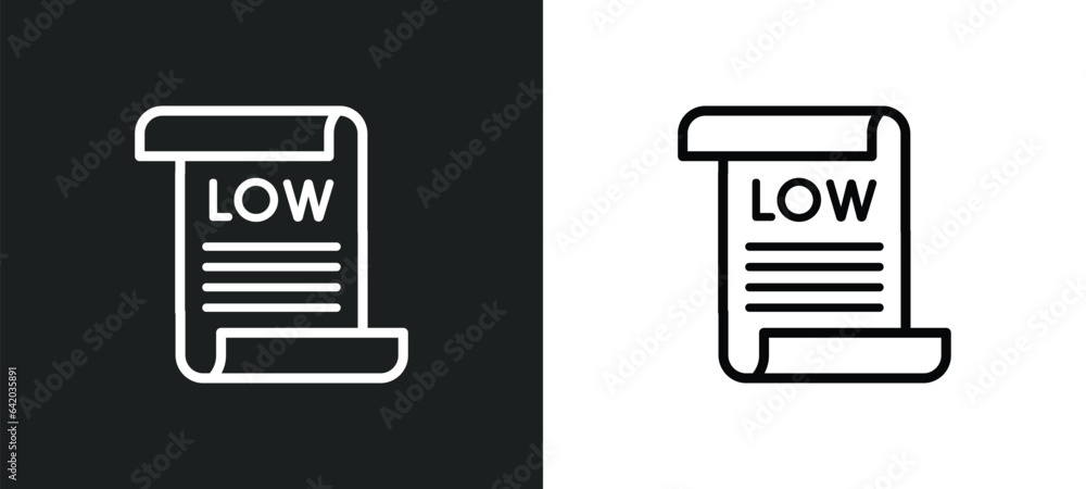 Poster scroll with law icon isolated in white and black colors. scroll with law outline vector icon from la
