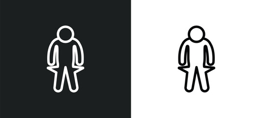 bankruptcy icon isolated in white and black colors. bankruptcy outline vector icon from law and justice collection for web, mobile apps and ui.