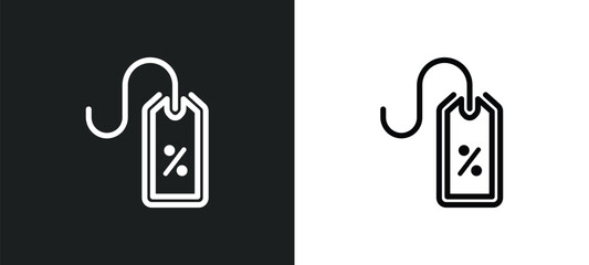 bargain icon isolated in white and black colors. bargain outline vector icon from law and justice collection for web, mobile apps and ui.