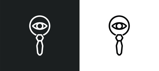 investigation icon isolated in white and black colors. investigation outline vector icon from law and justice collection for web, mobile apps and ui.