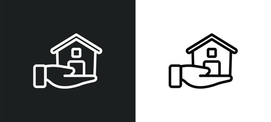 property and finance icon isolated in white and black colors. property and finance outline vector icon from law justice collection for web, mobile apps ui.