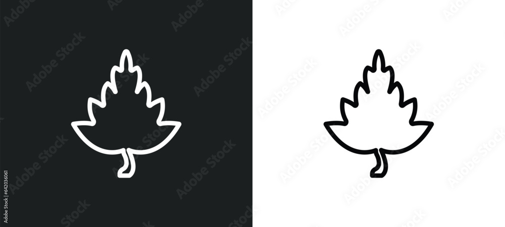 Poster hawthorn tree icon isolated in white and black colors. hawthorn tree outline vector icon from nature