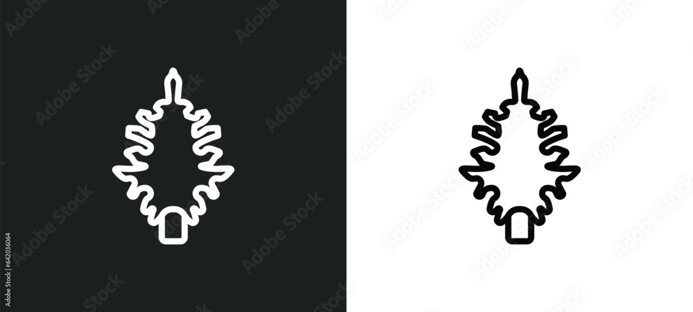 Poster eastern hemlock tree icon isolated in white and black colors. eastern hemlock tree outline vector ic