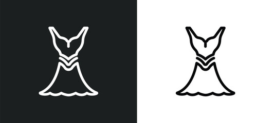 Obraz premium luxury dress icon isolated in white and black colors. luxury dress outline vector icon from luxury collection for web, mobile apps and ui.