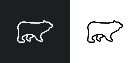 polar icon isolated in white and black colors. polar outline vector icon from nature collection for web, mobile apps and ui.