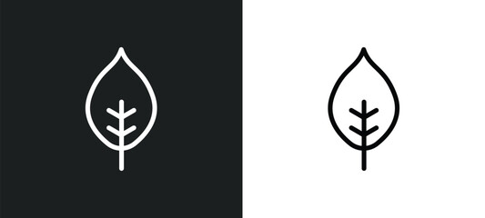 ovate icon isolated in white and black colors. ovate outline vector icon from nature collection for web, mobile apps and ui. - obrazy, fototapety, plakaty